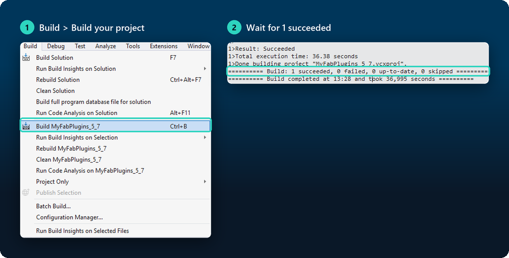 Building the project in Visual Studio