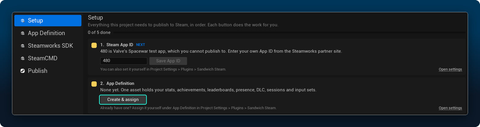 Create and assign the App Definition